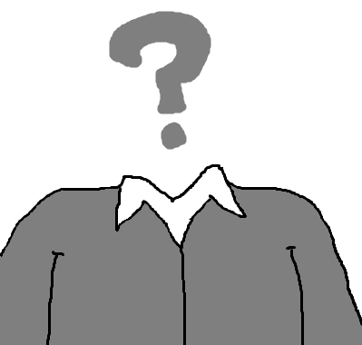 Image of a person with a question mark head.